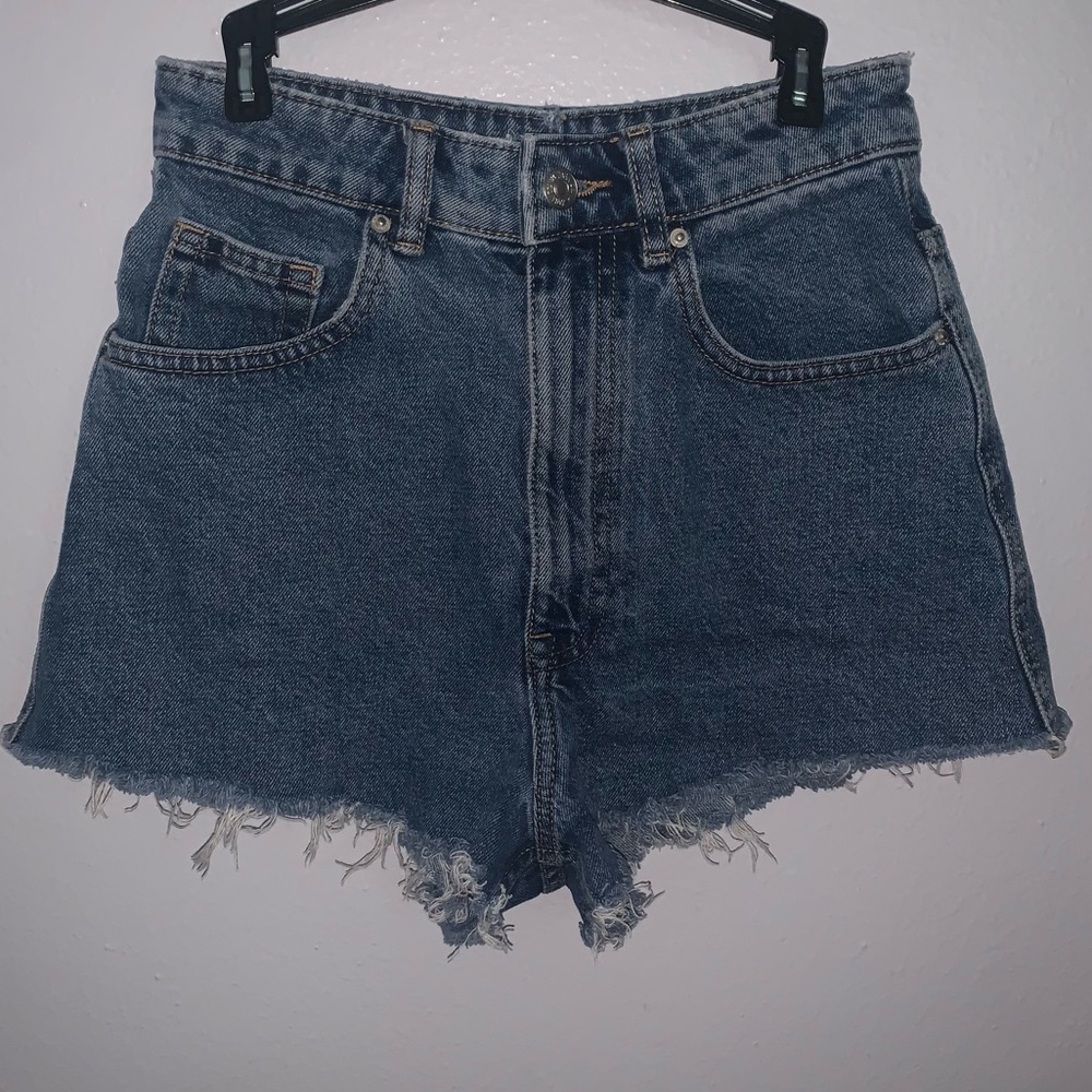 Zara High Waisted Jean Shorts